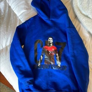 Blue Graphic Sweatshirt with Vibrant Design